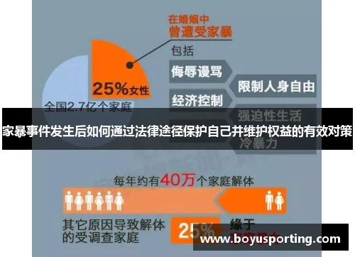 家暴事件发生后如何通过法律途径保护自己并维护权益的有效对策